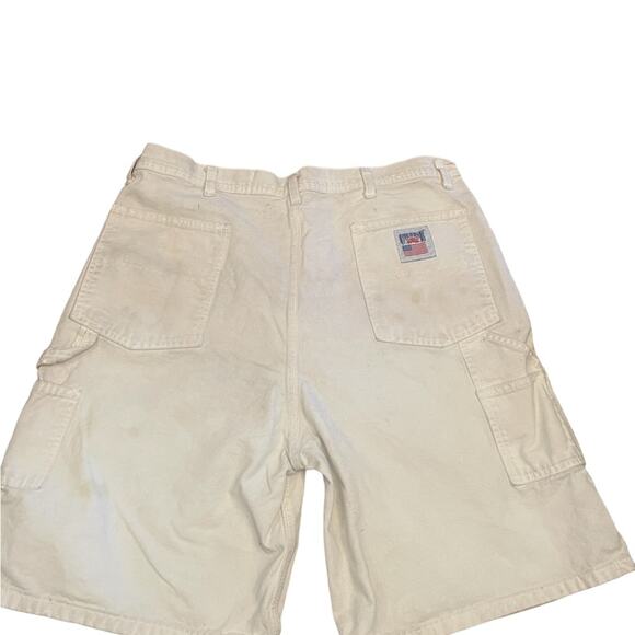 VTG Caboose white painters Bermuda distressed Jorts shorts size 36 - Picture 4 of 14